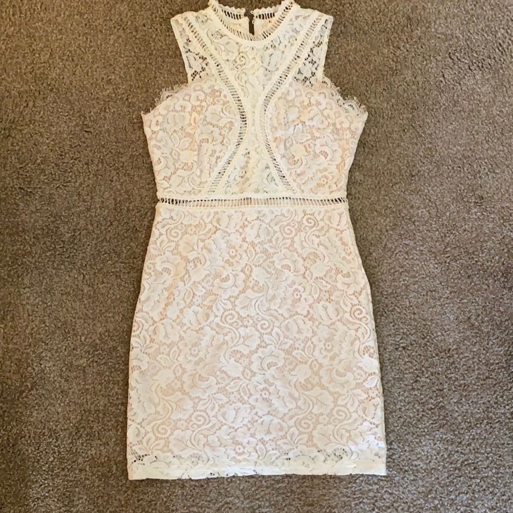 Impressions boutique White Lace Dress L